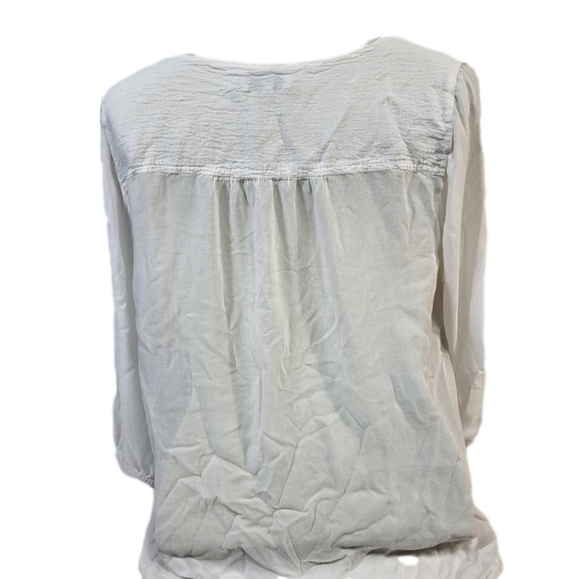 Aritzia Babaton White Sheer Blouse - Picture 8 of 8